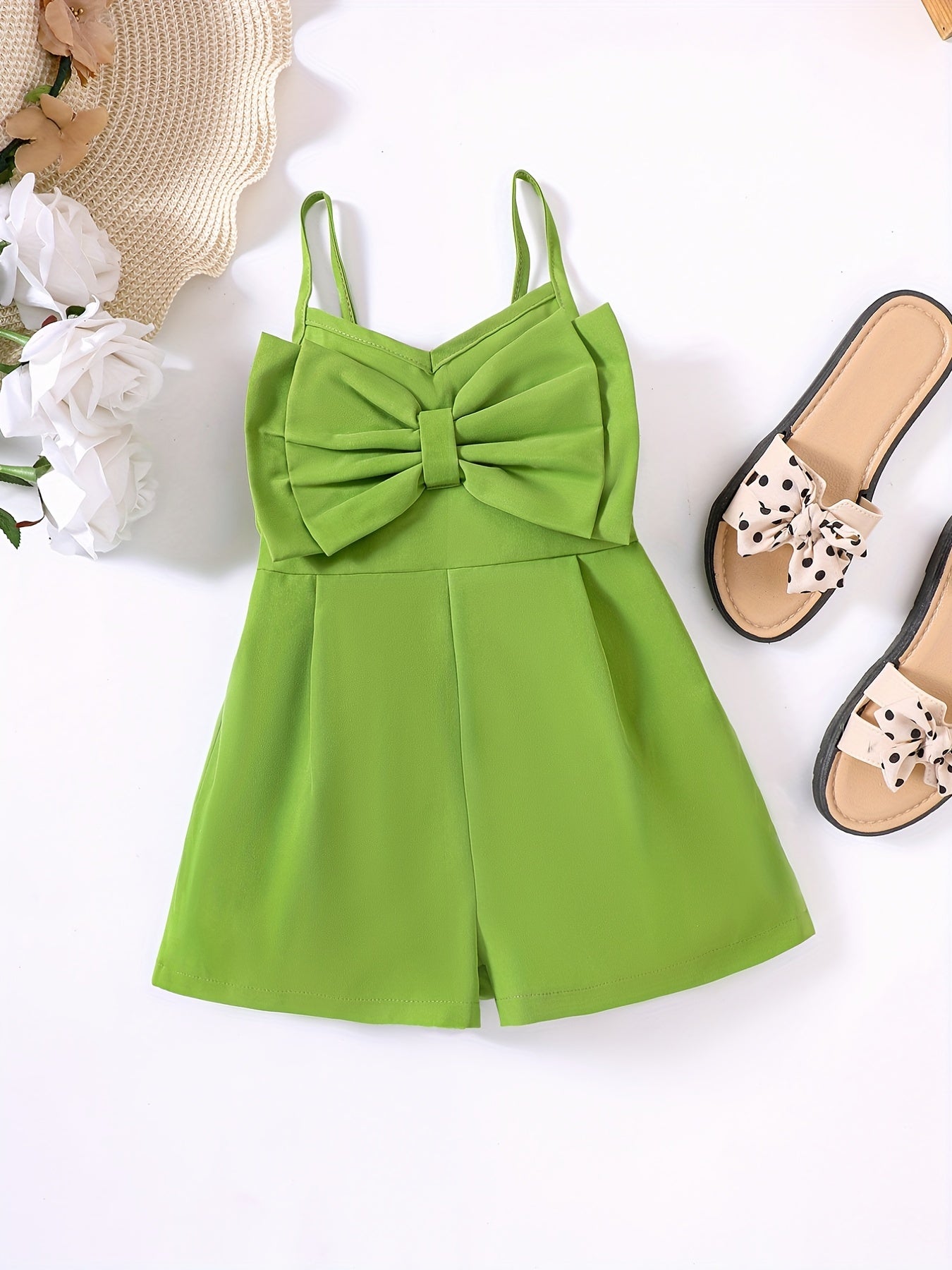 Bow Cami Rompers Jumpsuits for Toddlers