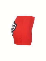 Letter Print Skinny Shorts Casual Shorts for Spring & Summer