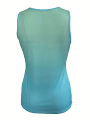 Sequins & Leopard Print Tank Top Summer Sleeveless Top