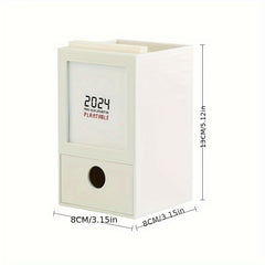 Creative Desk Calendar Storage Pen Holder for Office School Teacher
