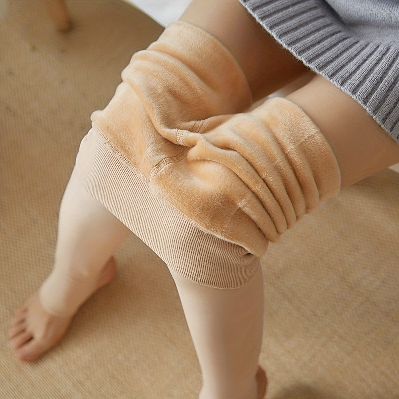 Plush Lined Tights High Waist Thermal Leggings Women's Stockings