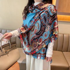 Boho Paisley Scarf Shawl Wrap Head Wrap Casual Daily Gift for Mother's