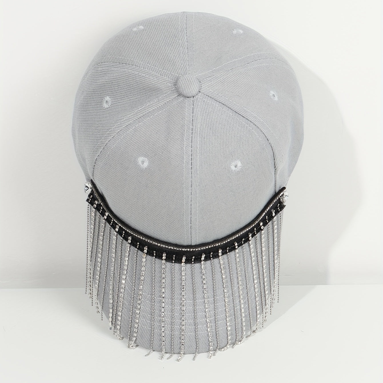 Tassel Hip Hop Baseball Cap Gray Y2K Sun Hat Sunscreen Dad Hats