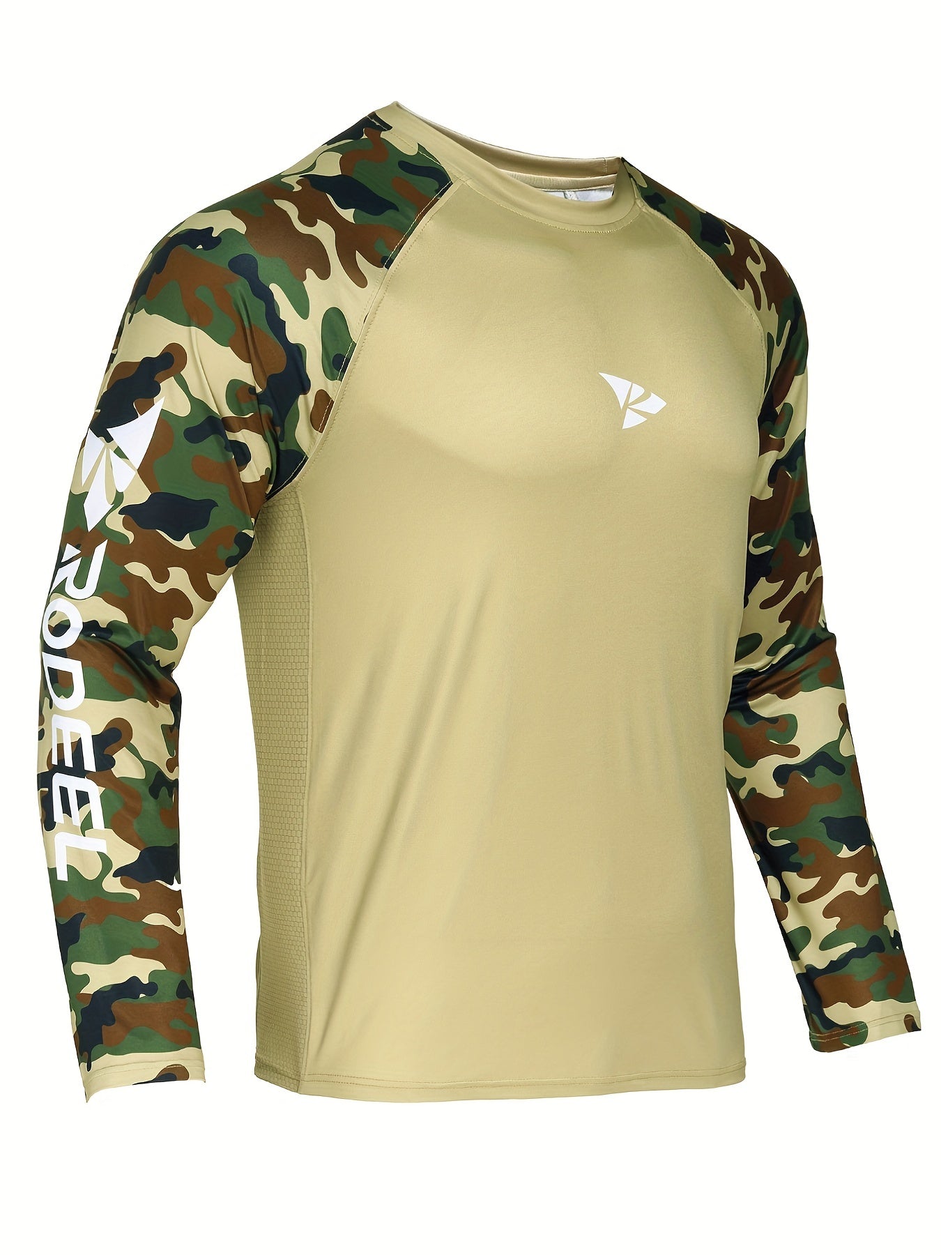 Men's UPF 50 Sun Protection Raglan Shirt Long Sleeve Rash Guard