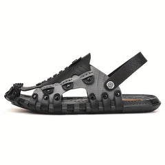 Men's Leather Hiking Sandals Non Slip Beach Sandals