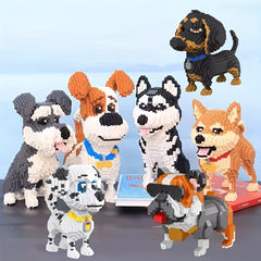 1020pcs Dog Building Block Set for Home and Office Decoration