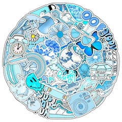 50 Waterproof Doodle Stickers for Water Bottles and Laptop