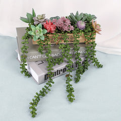 4pcs Hanging Strings of Pearls Succulents 24'' Home Office Wedding Decor