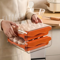 Double Layer Egg Tray Stackable Fresh Keeping Holder