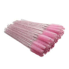 50Pcs Crystal Eyebrow Mascara Applicator Cosmetic Brushes