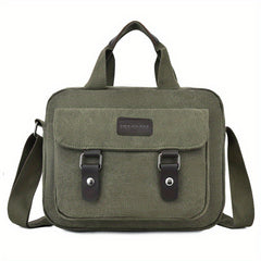 Men's Canvas Crossbody Messenger Bag Large Capacity