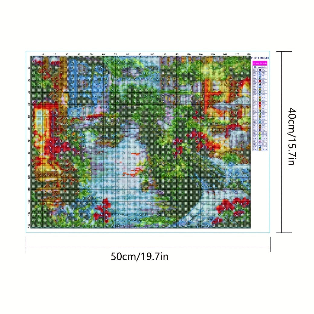 Cross Stitch Kit for Living Room Decoration, Printed Drawings Included
