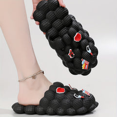 Girls' Cartoon Charm Lychee Slippers Non Slip Lightweight Indoor Shower Pool