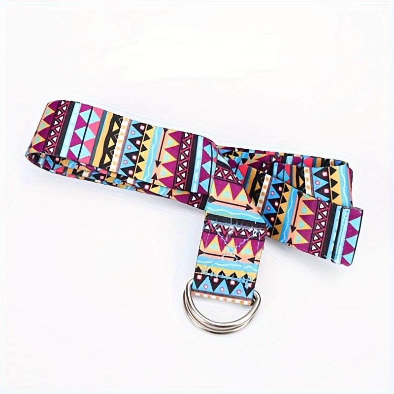Printed Yoga Stretching Strap for Fitness - Tension Strap for Yoga