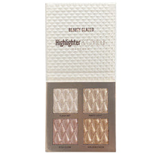4 Highlighter Palette Glitter Shimmer Pearl for Brightening