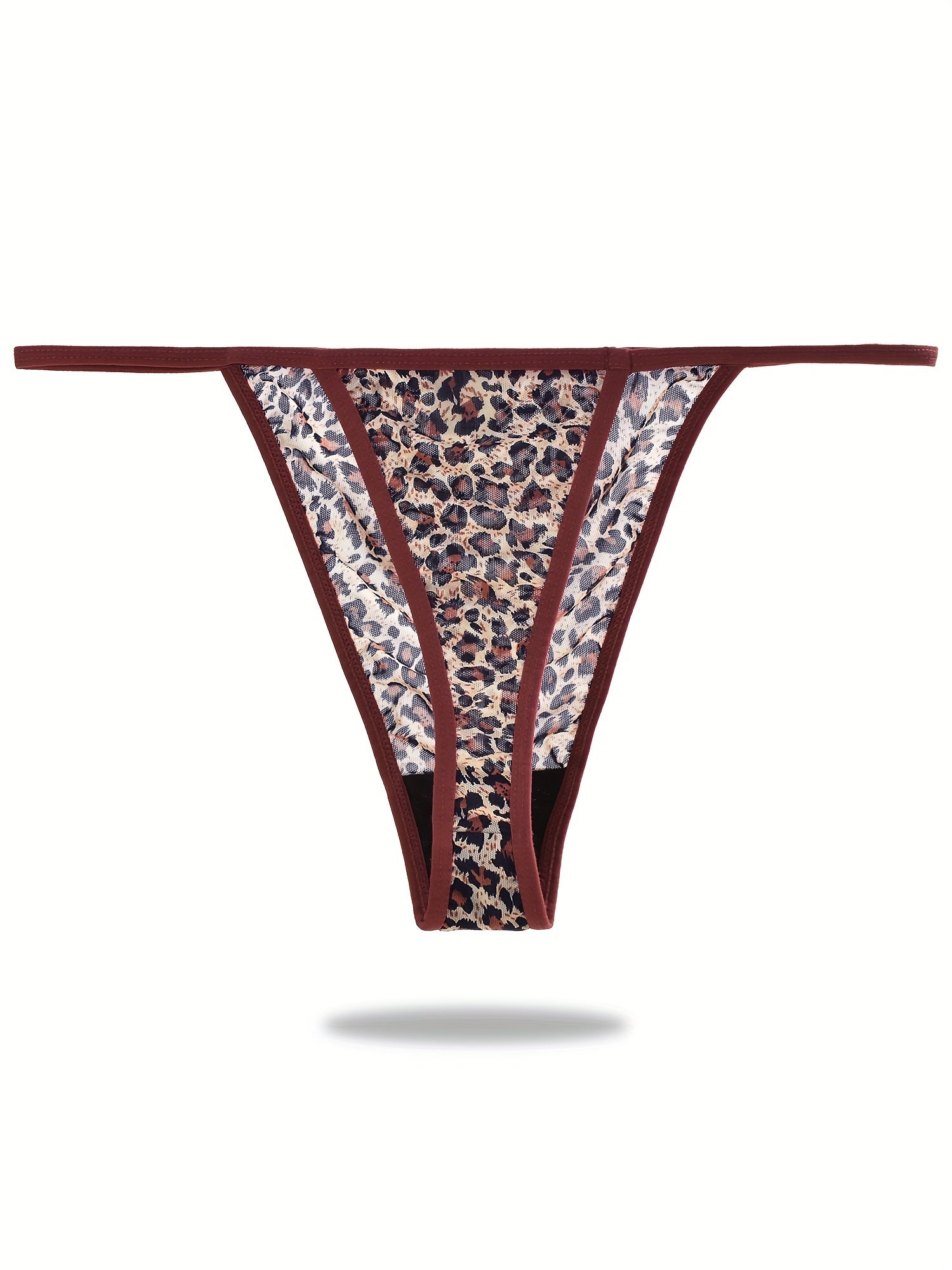 3 Pack Plus Size Leopard Print Lace Thongs High Stretch Sexy Panties