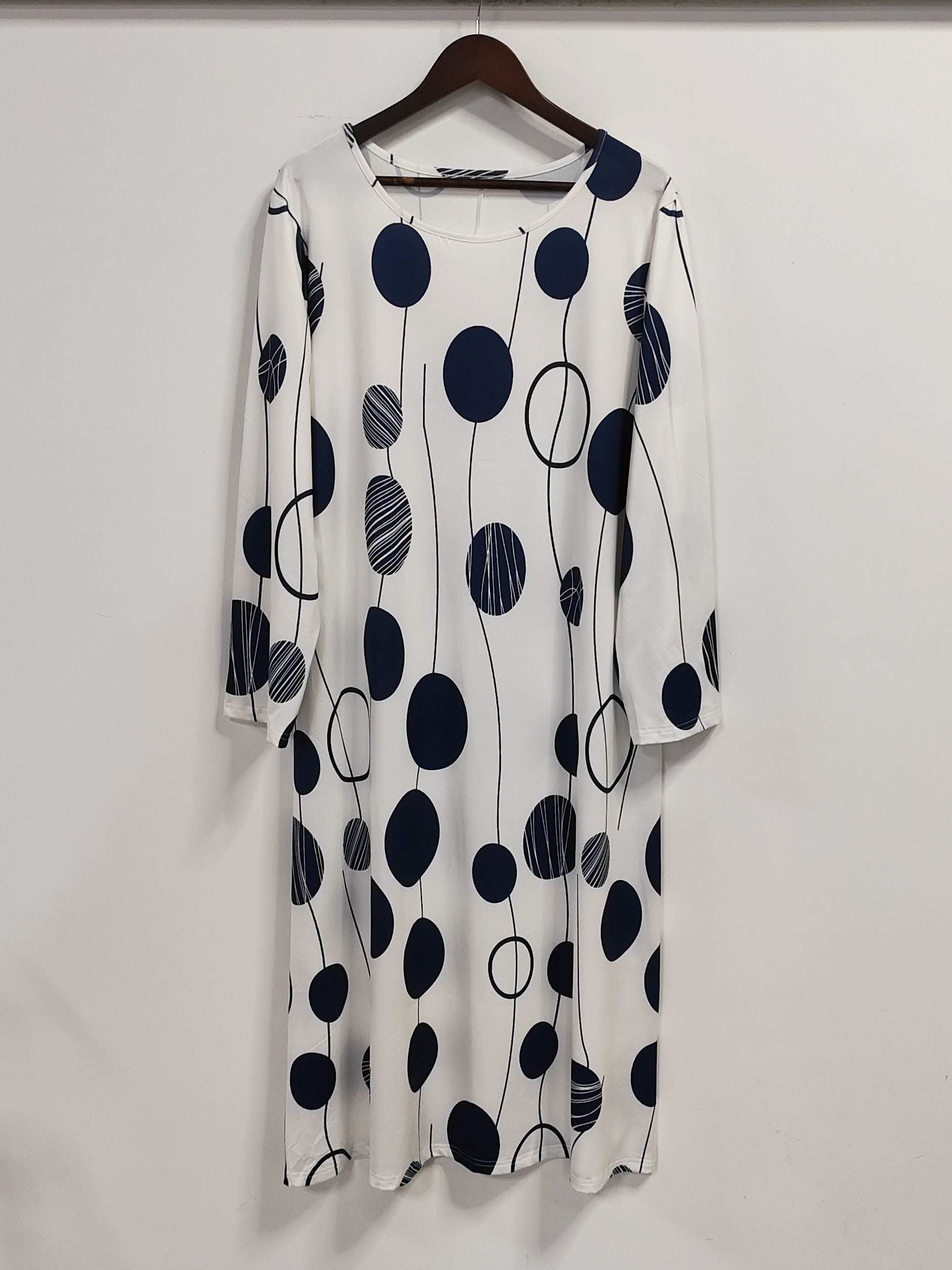 Women's Plus Polka Dot Print Maxi Dress