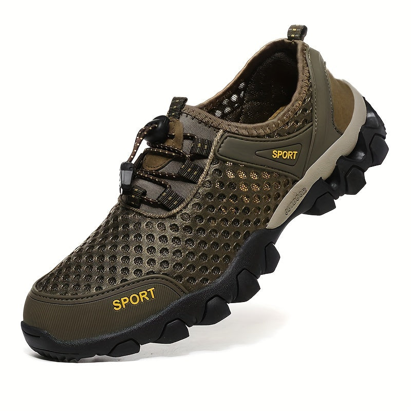 Men's Mesh Water Shoes Non Slip Quick Dry Lace Up For Swimming Boating