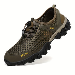 Men's Mesh Water Shoes Non Slip Quick Dry Lace Up For Swimming Boating