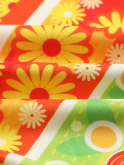 Toddler Girls Geometric Flowers Pattern Shorts