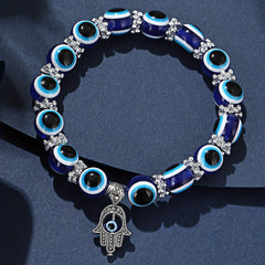 Royal Devil's Eye Beaded Palm Eye Pendant Bracelet Gift