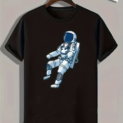 Astronaut Print Men's T Shirt for Summer