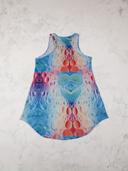 Ocean Print Racer Back Tank Sleep Dress