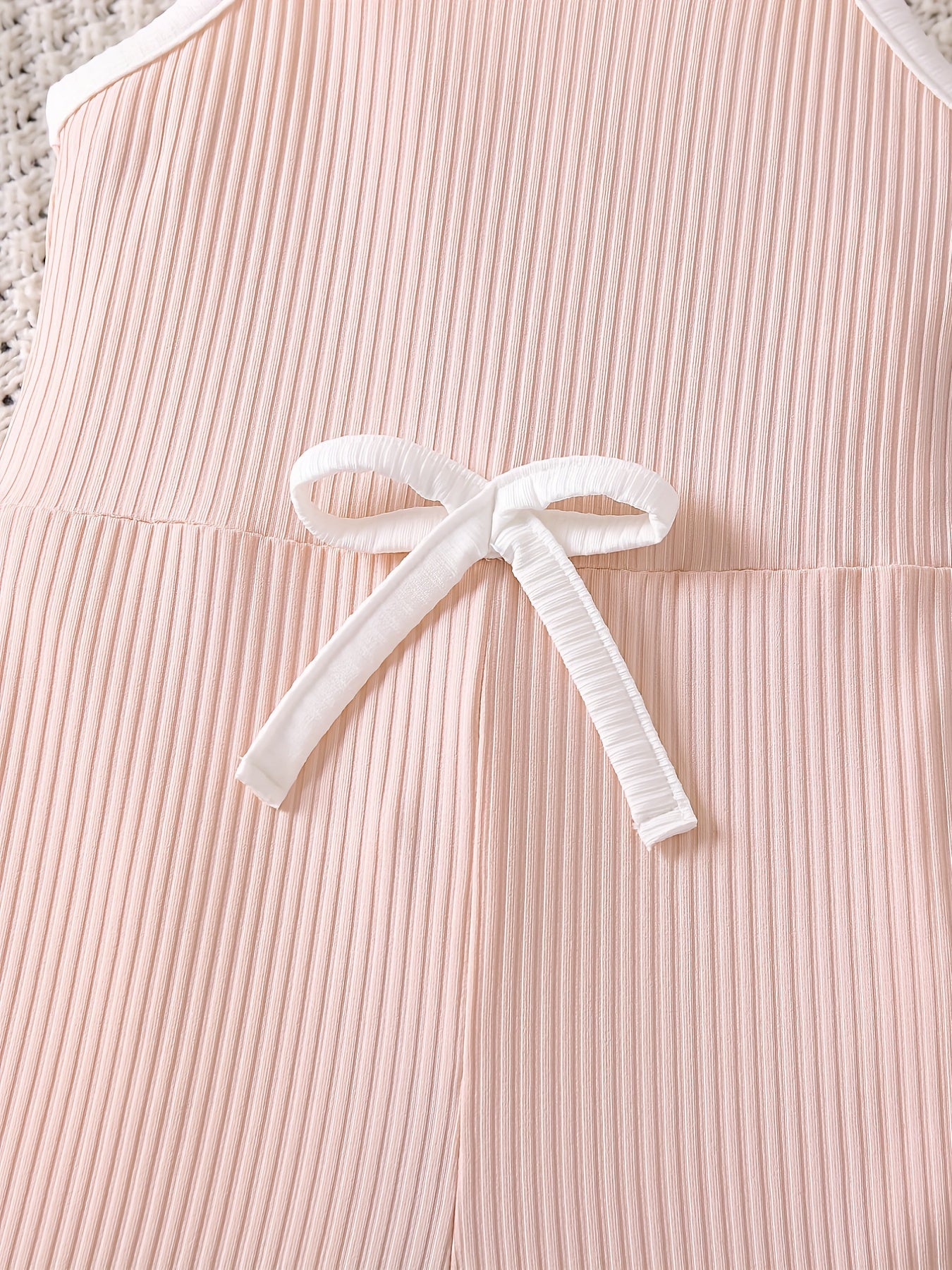 Pink Striped Sleeveless Jumpsuit for Baby Princess