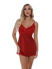 Sexy Lace Stitching Sling Fun Nightdress