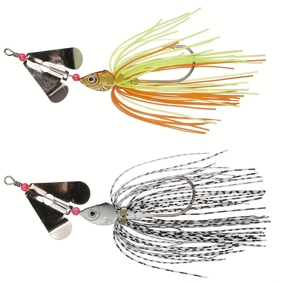 1pc Chatterbait With Spinning Sequin Bionic Bait Fishing Tackle
