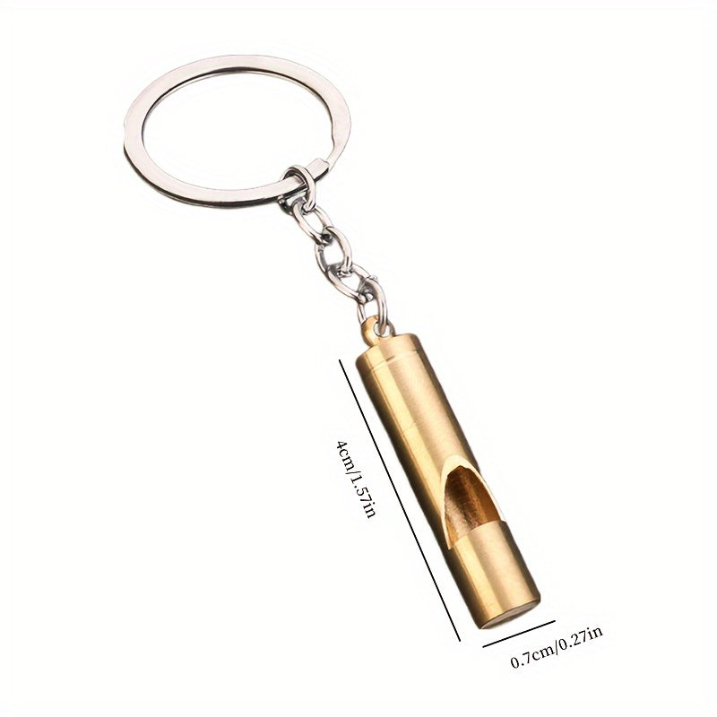 Copper Outdoor Survival Whistle Keychain Pendant Competition Whistle