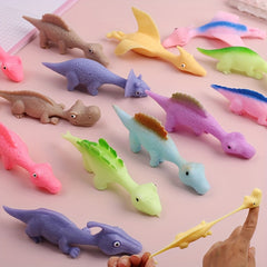Soft Rubber Dinosaur Finger Slingshot Toy