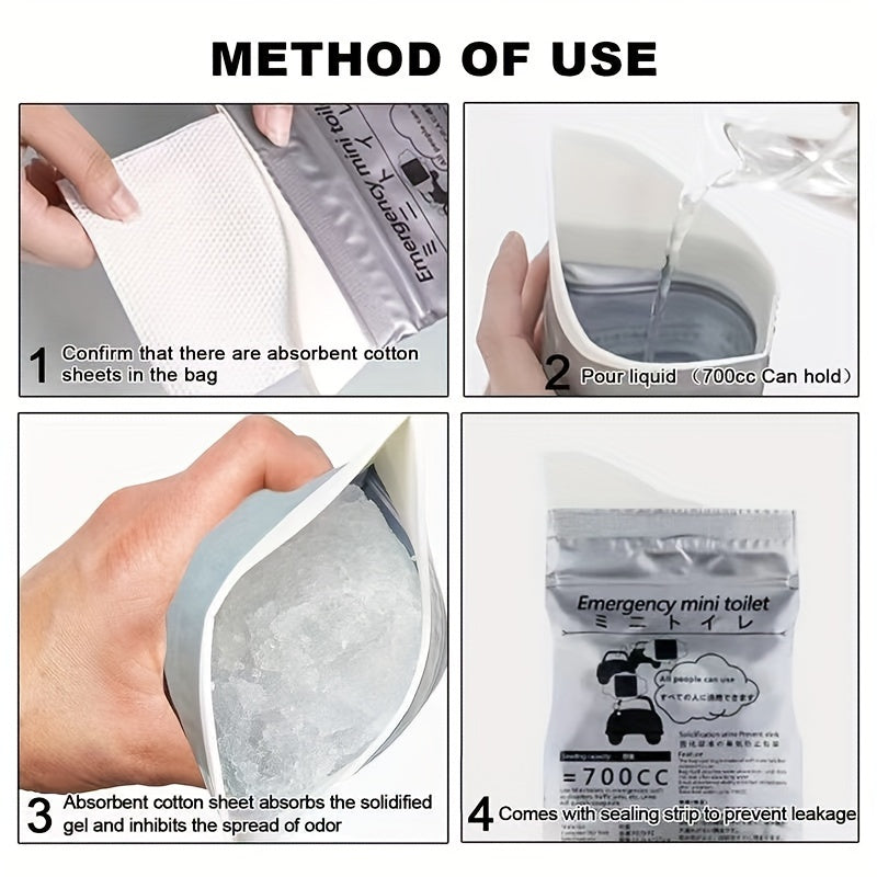4pcs Car Emergency Urine Bag Disposable Mini Portable Vomiting Bag