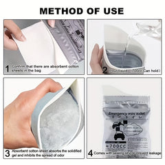 4pcs Car Emergency Urine Bag Disposable Mini Portable Vomiting Bag
