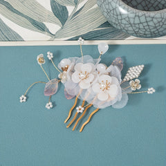 Vintage Flower Hair Comb Girl's Headgear Hanfu Hair Accessory
