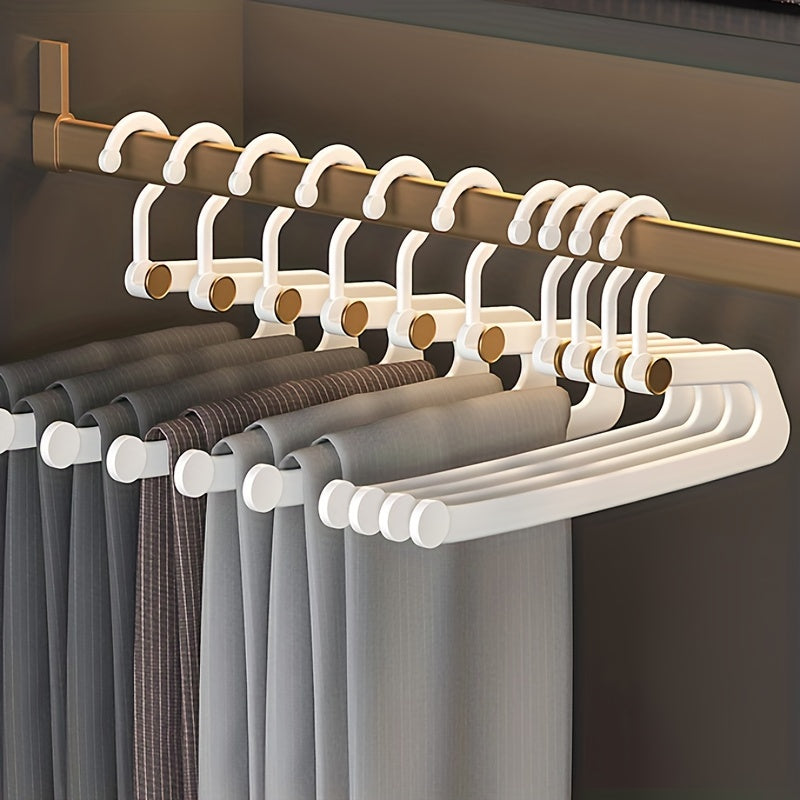 5pcs Trouser Hangers with Built-in Storage Gods Shaped Trouser Clips
