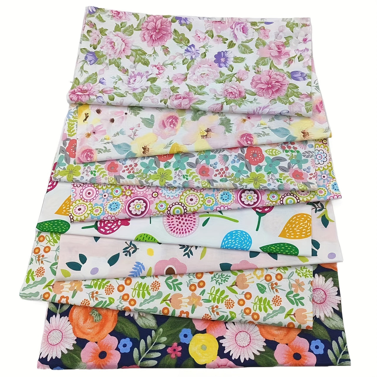 8pcs Multicolor Patchwork Cotton Fabric Sewing Quilting Material DIY Craft
