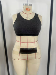 Sports Bra Women's Plus Letter Tape Racer Back Comfort Bralette