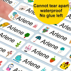 180pcs Custom Name Sticker Waterproof Label Transparent Personalized
