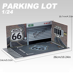 Model Alloy Car Parking Lot with Display Scene Garage Storage
