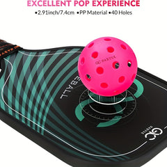 6pcs 40 Hole Pickleball Set with Mesh Bag