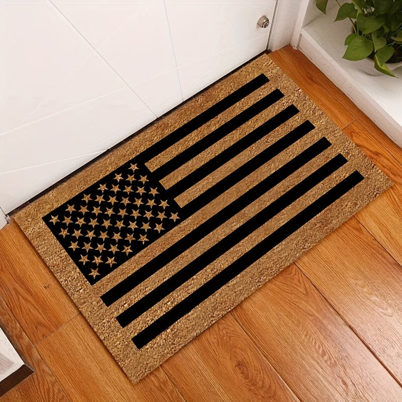 American Flag Area Rug Shaggy Non Slip Washable for Living Room