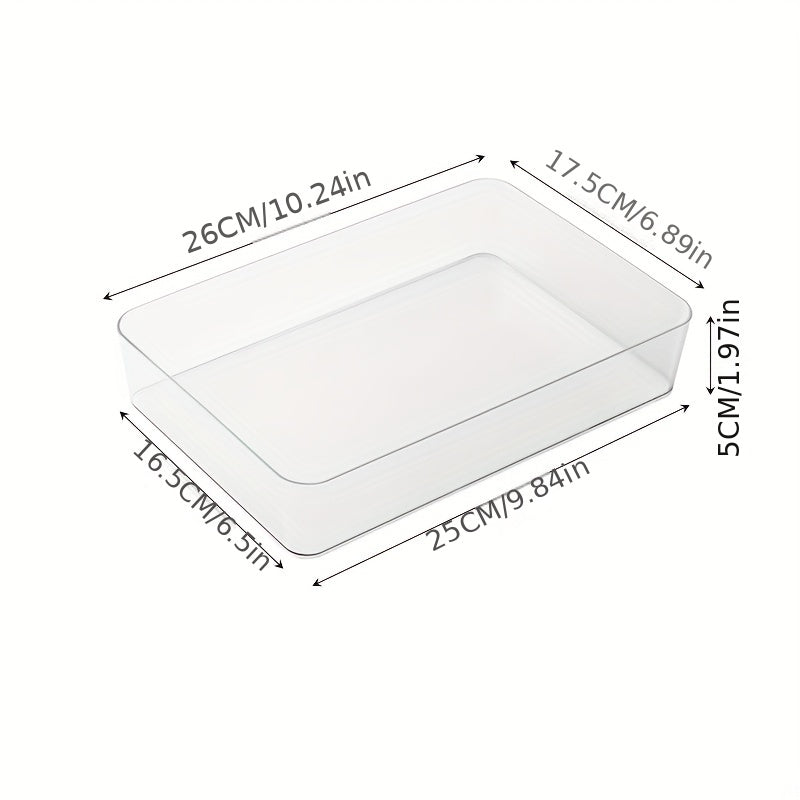 Clear Plastic Storage Box Drawer Organizer for Cosmetics and Stationery