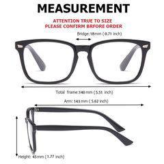Square Light Blocking Glasses Eyeglasses Frame