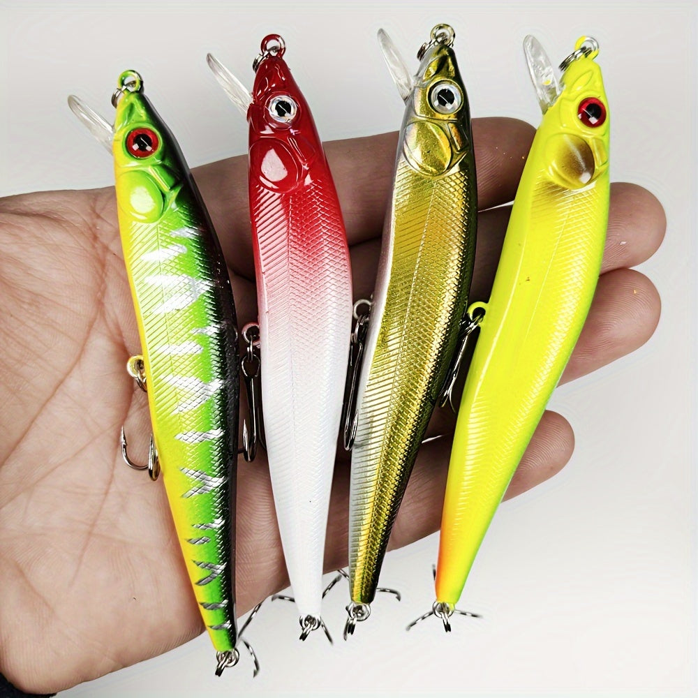 8pcs Minnow Lure 10 10g Floating Crankbait Trout Bass Carp