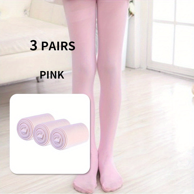 Girls Velvet Solid Stockings Leggings Tights Children Dress Pantyhose
