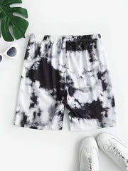 Summer Tie Dye High Waist Biker Shorts Women's Casual Slim Fit
