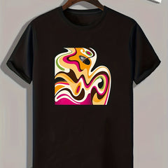 Abstract Pattern Print Men's Sports T-shirt