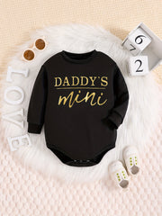 Baby Boy's Triangle Bodysuit with DADDY'S MINI Print