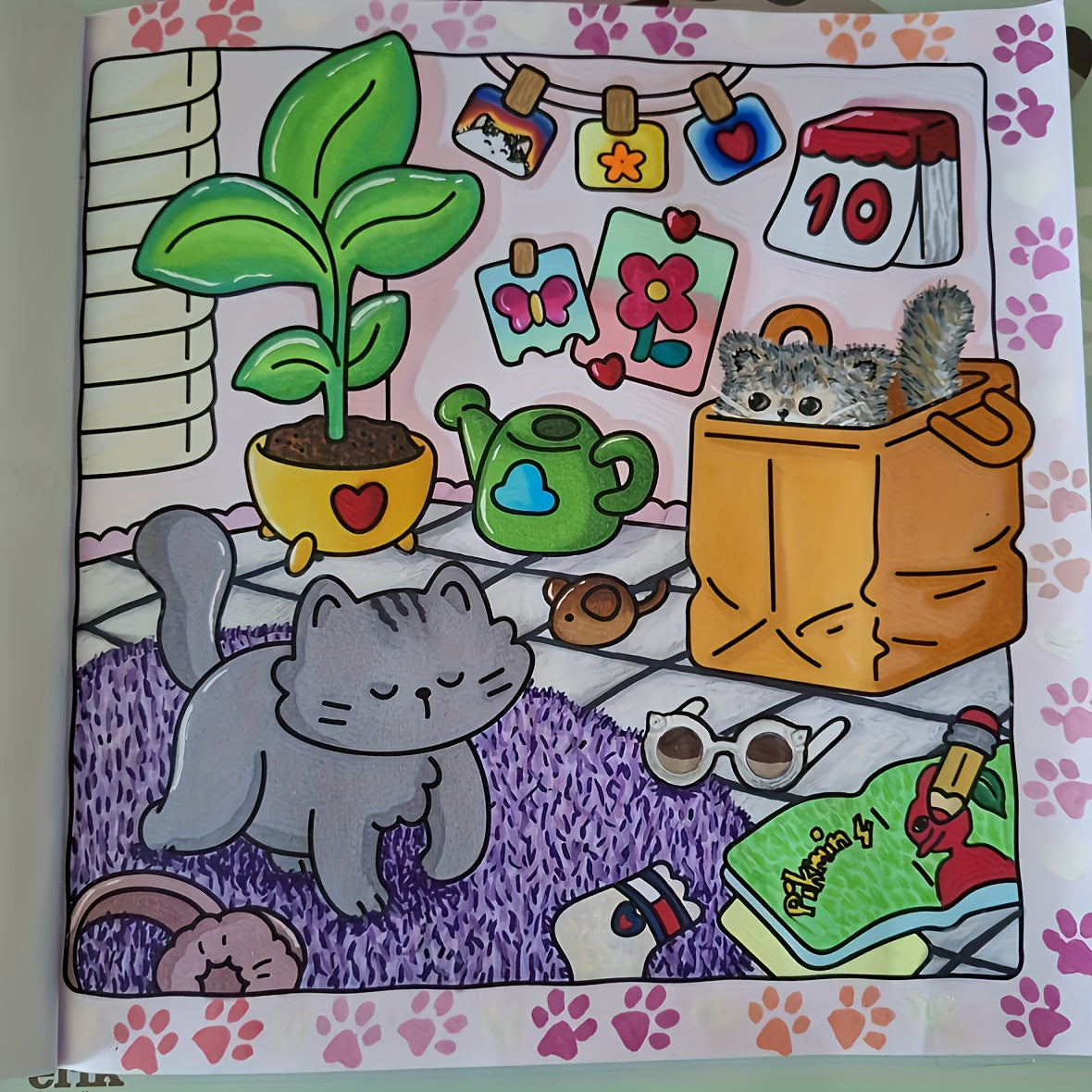 Cat Life Coloring Book for Adults - Relaxing Cat Illustrations